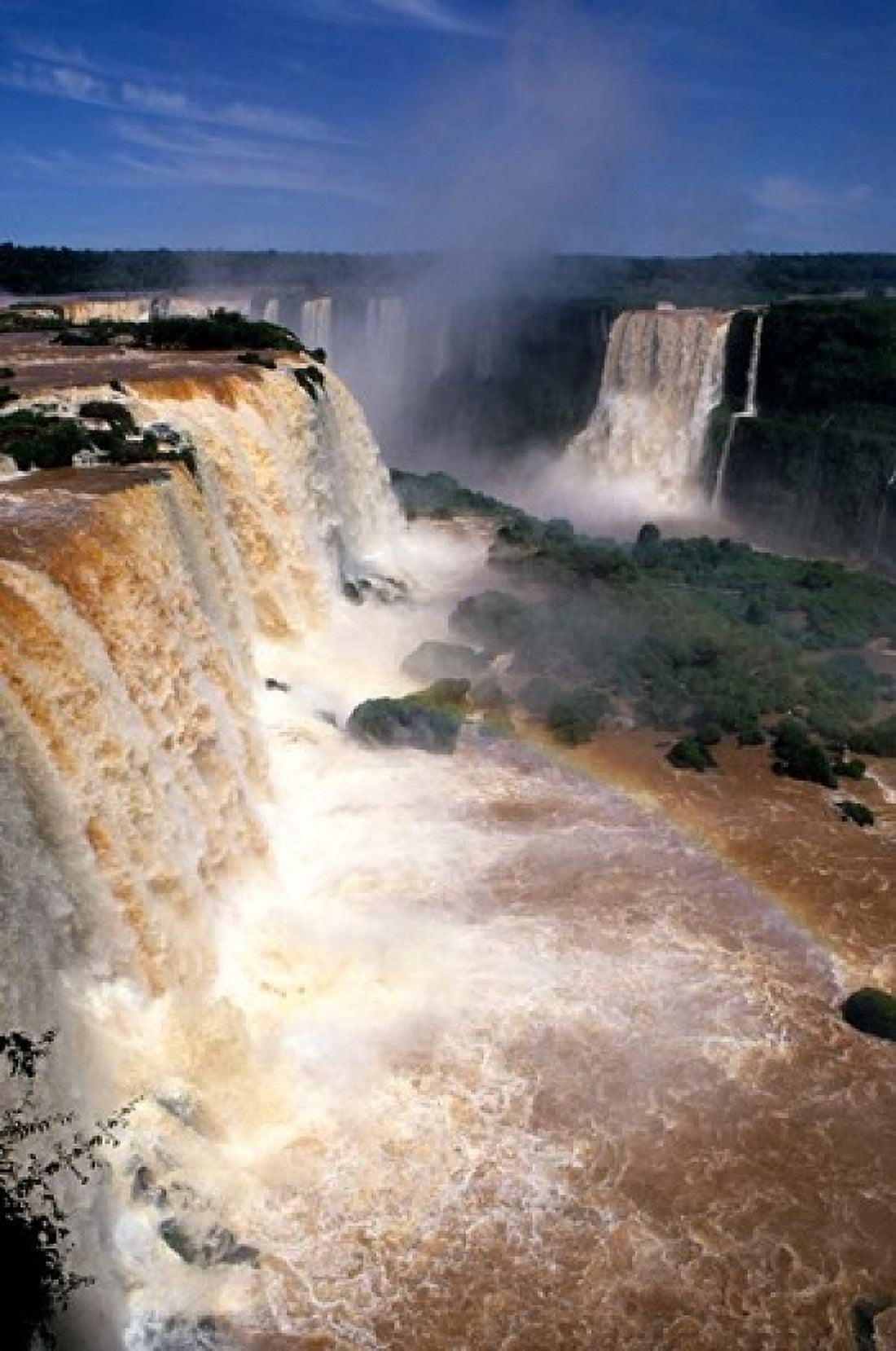 Iguacu Falls Brazil (vertical) Canvas Art - Michael DeFreitas DanitaDelimont (18 x 26)