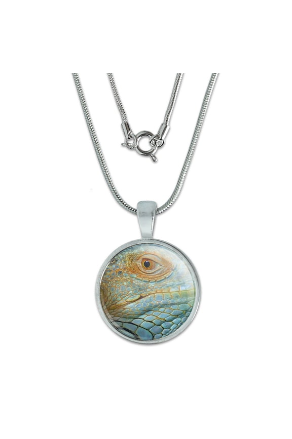 Iguana Eye - Lizard Blue Green Small Pendant