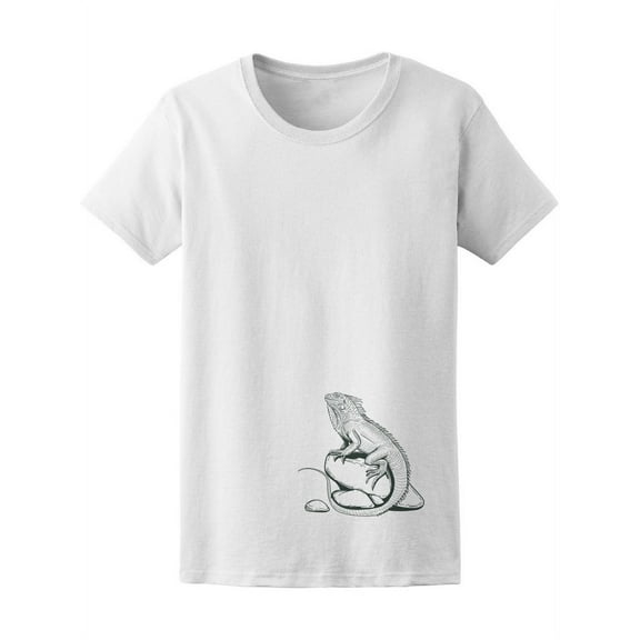 Iguana Lizard On A Stone T-Shirt Women -Image by Shutterstock, Female XX-Large