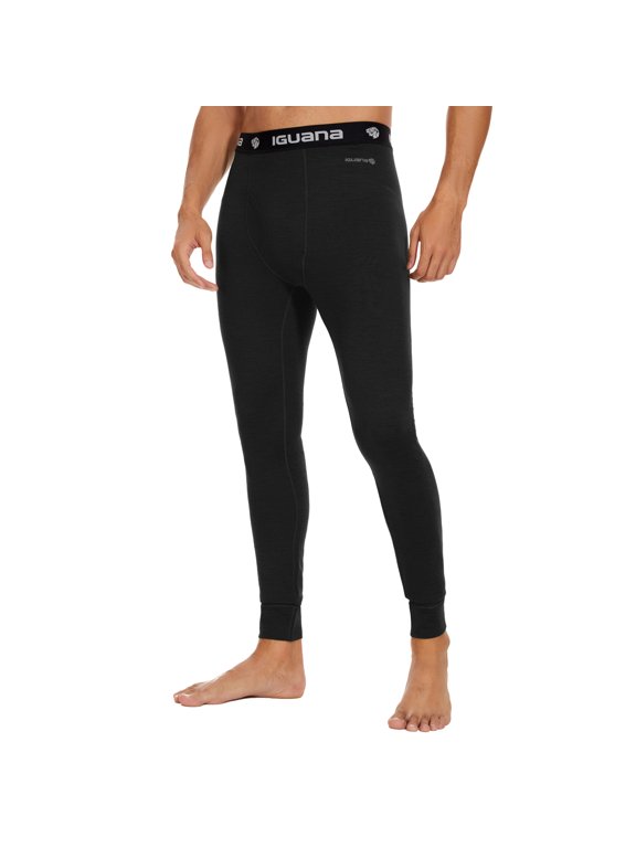 Men's 100% Merino Wool Thermal Base Layer Bottom, Winter Long Johns for Skiing, Hiking and Hunting