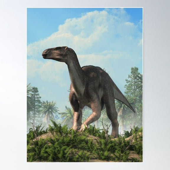 Iguanodon Poster Wall Art, Modern Wall Decor For Living Room Bedroom, 8x12 UNFRAMED