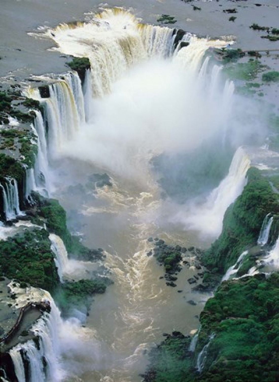Igwacu Falls Thunders Brazil Canvas Art - Jerry Ginsberg DanitaDelimont (19 x 26)