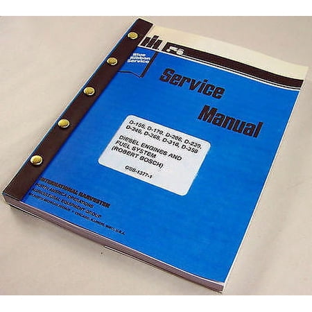 Ih Dresser 100C 100 Series C Crawler Diesel Engines Service Repair Manual Ih