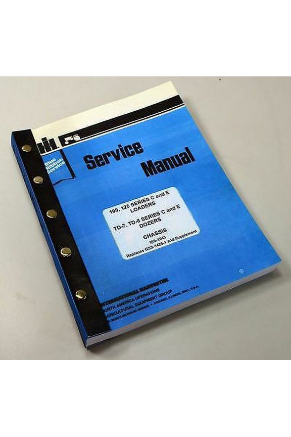 Ih Dresser Td-7 Series E Td-7E Crawler Dozer Chassis Service Repair Shop Manual