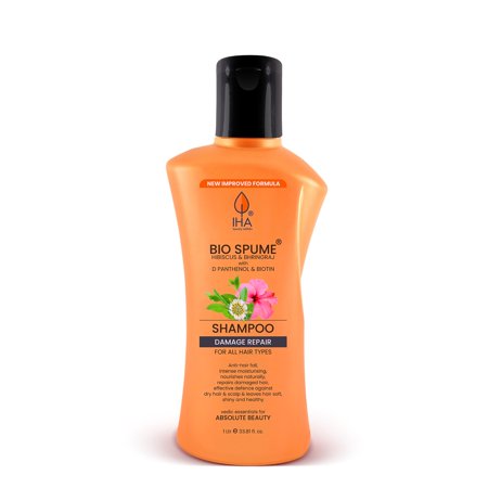 Iha Biospume Herbal Anti Dandruff & Hair Fall Control Shampoo For Men Women 1 L, For All Hair Types With Biotine & Shikakai, Sulphate & Paraben Free