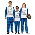 thumbnail image 1 of Ihaphap Blue Funny Family Christmas Matching Pajamas How Snowflakes Are Really Made Plus Size Pajamas Set, 2XL-Women, 1 of 6