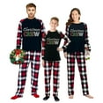 thumbnail image 1 of Ihaphap Family Christmas Matching Pajamas Colorful Lighting Christmas Crew Black Pajamas Set, 7-8Y-Kid, 1 of 6