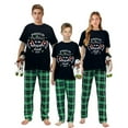 thumbnail image 1 of Ihaphap Family Christmas Matching Pajamas Proud Member Of The Anughty List 2025 Black Short Top and Green Plaids Family Matching Pajamas Set, 2-3T-Kid, 1 of 6