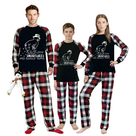 Ihaphap How Snowflakes Are Really Made Family Matching Christmas Pajama Set(XL,Women)