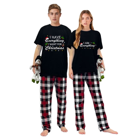 Ihaphap I Am Everything Couple Christmas Matching Pajama Set For Couples(XL,Men)