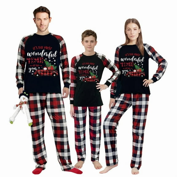 Ihaphap It's The Most Wonderful Time Of Year Family Matching Christmas Pajama Set(2XL,Men)