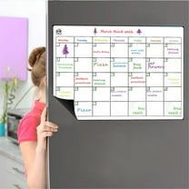 Iheaun Magnetic Whiteboard Family Planning Schedule Board with 3 Color Markers & 1 Eraser - for Organizing Your Refrigerator & Weekly Activities White