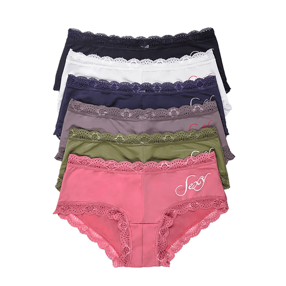 Iheyi 12 Pack of Women's Thong Bikini Hipster Boyshort Panty S-3XL Medium (7225-8_T2)