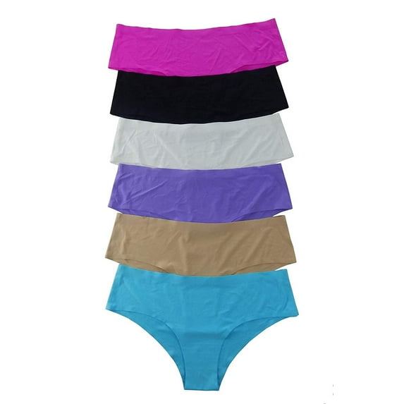 Iheyi 12 Pieces Lowrise Seamless No Show No Line Laser Cut Boyshorts Panty S/M/L/XL (XL X-Large)