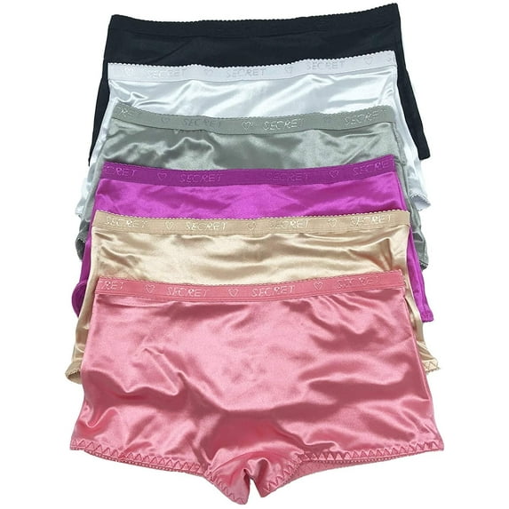 Iheyi 12 Pieces Women Smooth Briefs Quality Low Rise Satin Bikini/Boyshorts Panty S-4XL (Medium)