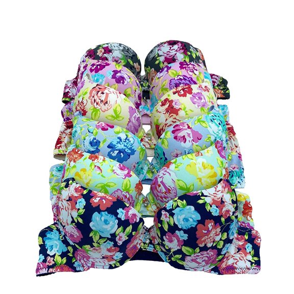 Iheyi 6 Pieces Plain Quality Padded Everyday Regular Bra B/C (32B)