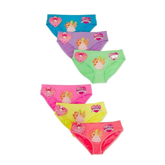 Iheyi 6 pcs Kid Teen Girl Bikini Boyshorts Seamless Panty S/M/L (Small, GSK033)