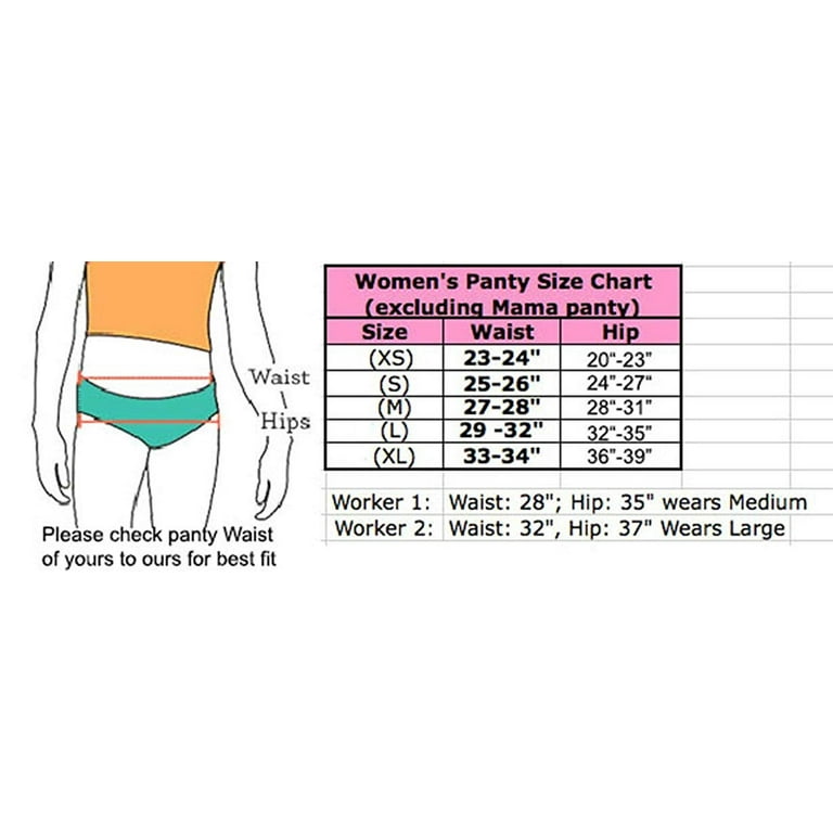 Iheyi 6 pcs Women Thong Panty Underwear S/M/L/XL (Small) 