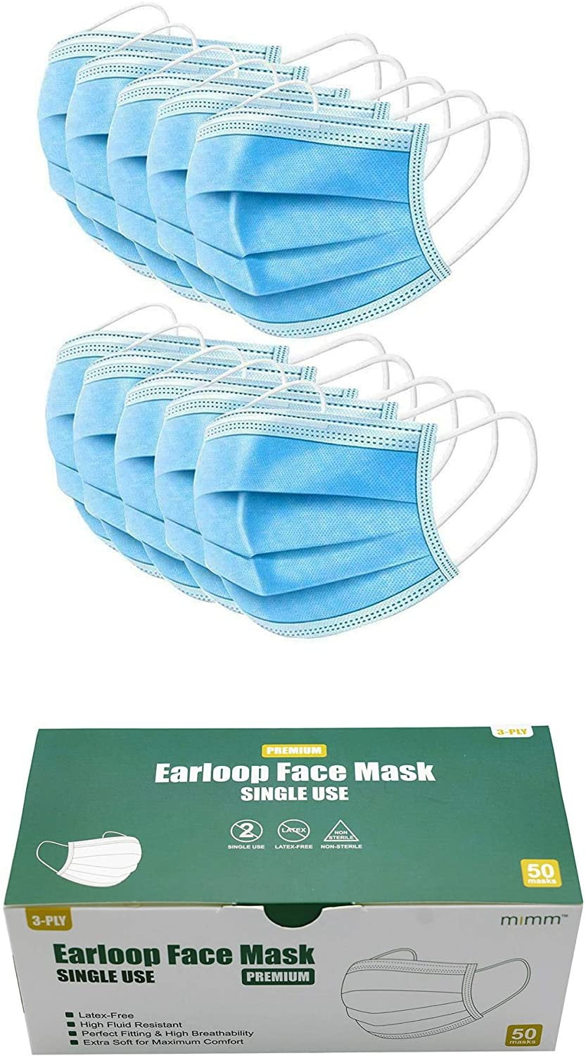Iheyi Disposable 3-PLY Protective Earloop Face Masks (300 pieces Face Masks)