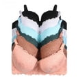 thumbnail image 1 of Iheyi Pack of 6 Pieces Women's Wired Basic Plain Light to Regular Padding Everyday Bras (36B), 1 of 4
