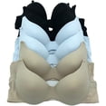 thumbnail image 1 of Iheyi Pack of 6 Pieces Women's Wired Basic Plain Light to Regular Padding Everyday Bras (36C), 1 of 3