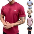 thumbnail image 1 of IhhxPro Men's Cotton Short Sleeve Tee Stretchable Solid T-Shirt Breathable Round Neck Shirt M-3XL, 1 of 7