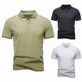 thumbnail image 1 of IhhxPro Men's Knit Collared Shirt Short Sleeve V-Neck Abstract Print Top Casual Summer Golf Lightweight Breathable Relaxed Fit M-4XL, 1 of 5