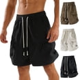 thumbnail image 1 of IhhxPro Men's Running Shorts Drawstring Cargo with Elastic Waist and Multi-Pockets Quick-Dry Athletic Lightweight Breathable Loose Fit for Gym Training Jogging Summer M-3XL, 1 of 6
