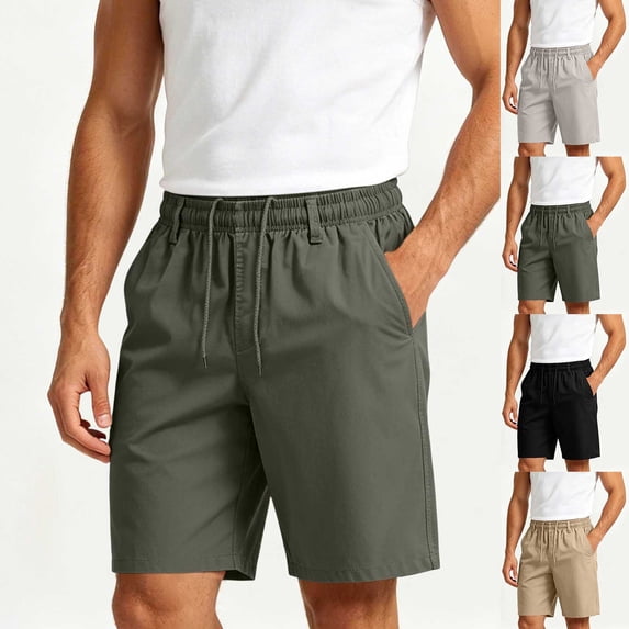IhhxPro Men's Running Shorts with Pockets Drawstring Elastic Waist Quick-Dry Athletic Breathable Lightweight Loose Fit for Gym Jogging Training Summer L-5XL