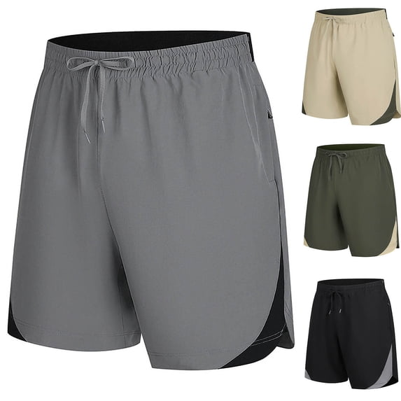 IhhxPro Men's Running Shorts Quick Dry Moisture-Wicking Elastic Waist Summer Outdoor Lightweight Breathable Loose Fit Jogging Gym Workout Athletic Training M-5XL