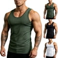 thumbnail image 1 of IhhxPro Men's Sleeveless Muscle Tank Top Moisture-Wicking Quick Dry Summer Fitted Workout Gym Athletic Performance Cotton Vest Casual Bodybuilding S-3XL, 1 of 9