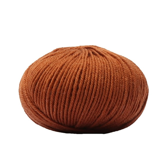Ihhxbs Hand-woven Wool Yarn for Knitting and Crocheting, Medium Coarse Texture, Caramel, 1 Pc
