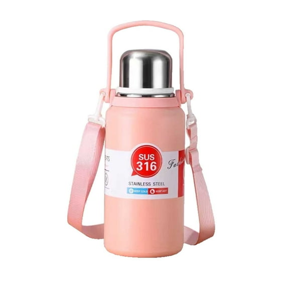 Ihhxbs Insulated Water Bottle with 316 Stainless Steel Liner and Leak-proof Lid, Temperature Retention for Travel and Outdoor Activities, Pink, 1 Pc