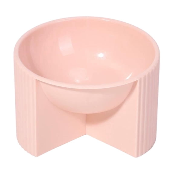 Ihhxbs Spill-proof Cat Bowl with Wide Mouth and Tall Legs, Elevated Feeder for Food and Water, Pink, 1 Pc