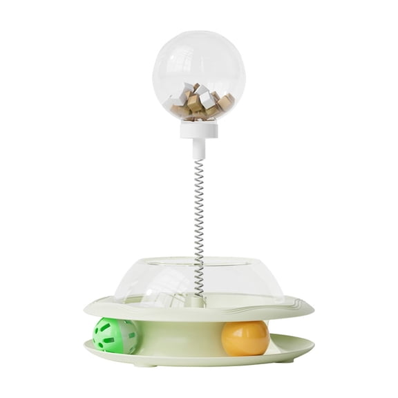 Ihhxbs Transparent Track Puzzle with Dispenser Ball, Interactive Cat Toy for Play and Enrichment, Clear Plastic, 1 Pc