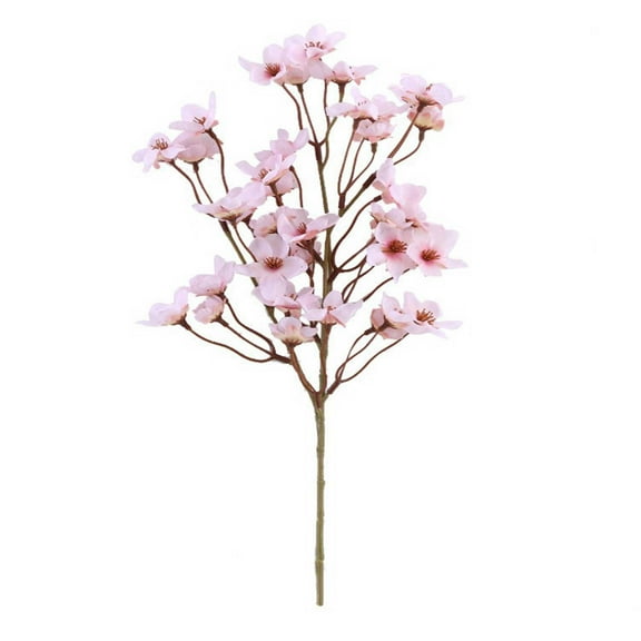 Ihhxva 3 Pcs Artificial Silk Flower Bouquet with Branches and Leaves for Home Decor and Wedding Arrangements, Peach Blossom Design