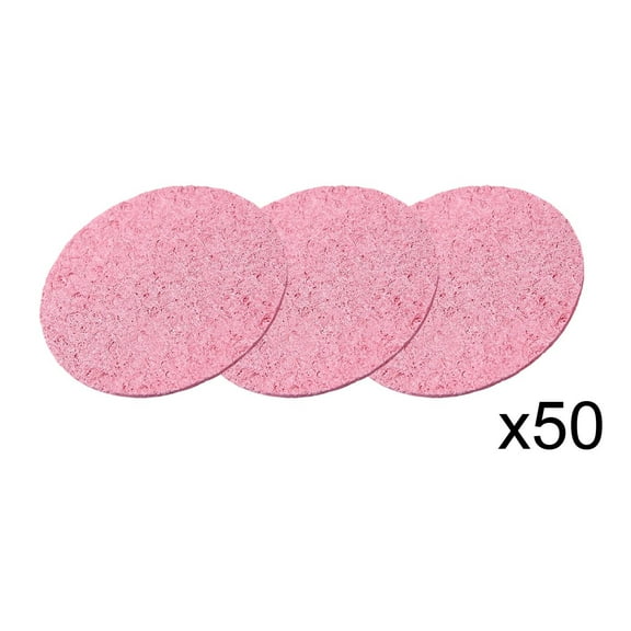 Ihhxva 50 Pcs Foam Textured Paper Sponge Eraser for Wiping, Drawing, Art Projects, Pink