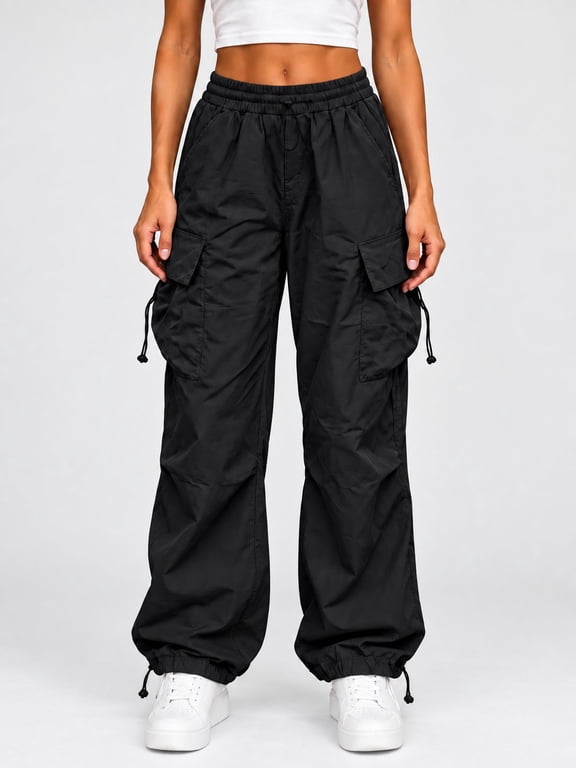 Cargo Pants for Women Fit Workwear Jogger with Large Pockets Adjustable Cuff Daily Wear Outdoor Activities XXS-2XL