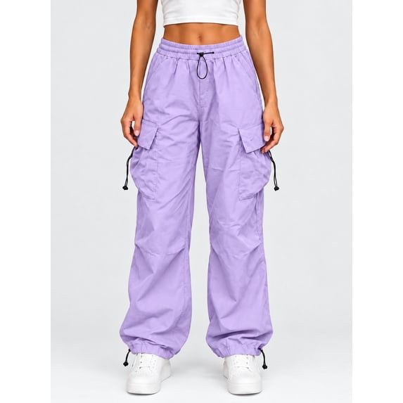 Ihhxva Cargo Pants for Women, Fit Workwear Trousers with Cuffed Ankle and Large Pockets Outdoor Activities XXS-2XL