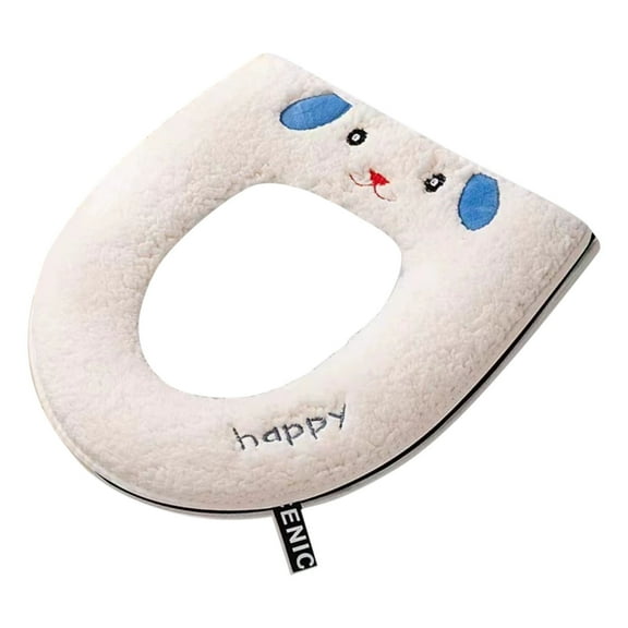 Ihhxva Cute Foam Toilet Seat Cushion, Soft Warm Padded Toilet Cover, Washable Non-slip Bathroom Toilet Pad for round and Elongated Toilets, 1 Pc