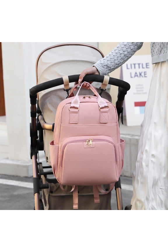 Dry Wet Separation Multifunctional Milk Storage and Insulation Backpack, Beige, for Feeding, Travel, and Daily Outings, 1 Pc