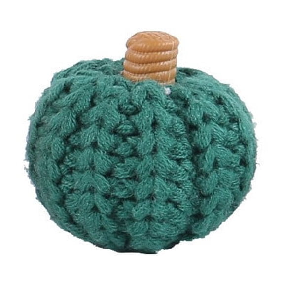 Ihhxva Knitted Pumpkin Decorative Ornaments with Colorful Design for Fall Party Decor and Home Tabletop Display, Dark Green, 1 Pc