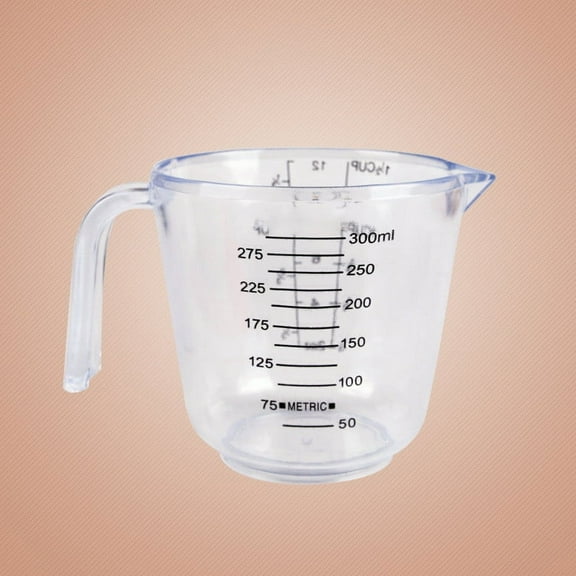 Ihhxva Measuring Cup, Clear Plastic, Graduated Scale, Food Grade, for Baking, Kitchen, Milk, Water, Transparent Plastic, 1 Pc