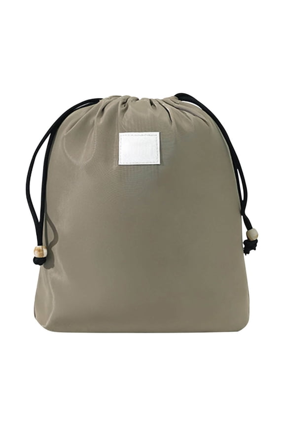 Travel Portable Storage Bag Drawstring Style Multifunctional Organizer for Clothing, Shoes, Underwear, Socks, Dove Gray, 1 Pc