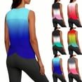 thumbnail image 1 of Ihhxva Women's Plus Women's Sleeveless Tops Moisture-Wicking Quick Dry Gradient Tank Top Racerback Sports Athletic Yoga Running Loose Fit Breathable Summer S-5XL, 1 of 7