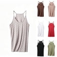 thumbnail image 1 of Ihhxva Women's Plus Women's Spaghetti Strap Tank Top Polka Dot Cami Moisture-Wicking Summer Racerback Loose Fit Breathable Cotton Casual Beach Vacation Activewear XL-5XL, 1 of 6