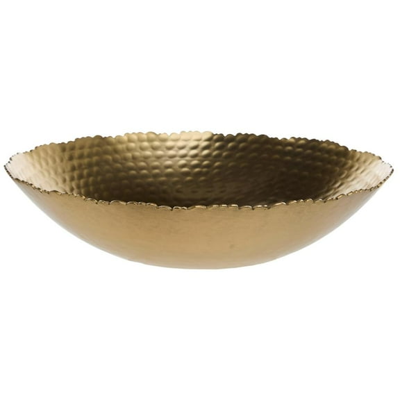 Ihi Est. 1986 Gold Hammered Torn Edge Bowl