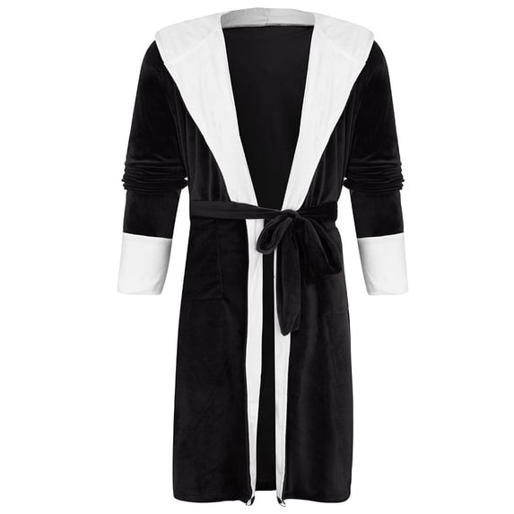 Ihph7 Fluffy Robe Plush Robes for Women Long Robes for Women Fleece Robe Warm Robes for Women Robes for Women Winter Robes for Women Shower Robe for Women Black L