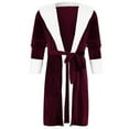 thumbnail image 1 of Ihph7 Fluffy Robe Plush Robes for Women Long Robes for Women Fluffy Bathrobe Hotel Robe Housecoats for Women Fuzzy Robe Winter Robes for Women Red 4XL, 1 of 8