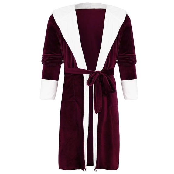 Ihph7 Fluffy Robe Plush Robes for Women Long Robes for Women Hotel Robe Bathrobe for Women Warm Robes for Women Fleece Robe Robes for Women Red 2 XXL